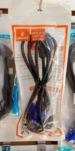 Cabo Monitor VGA Para VGA Macho D-Sub 1,5m - Novo