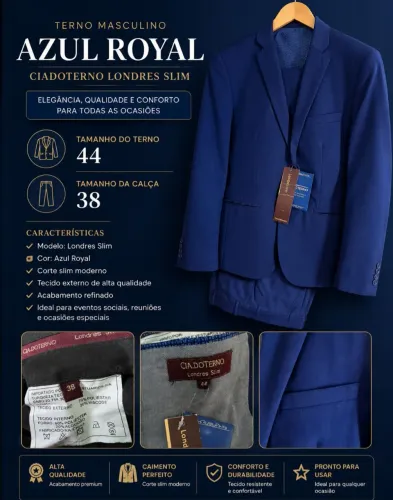 Terno Azul Royal.
