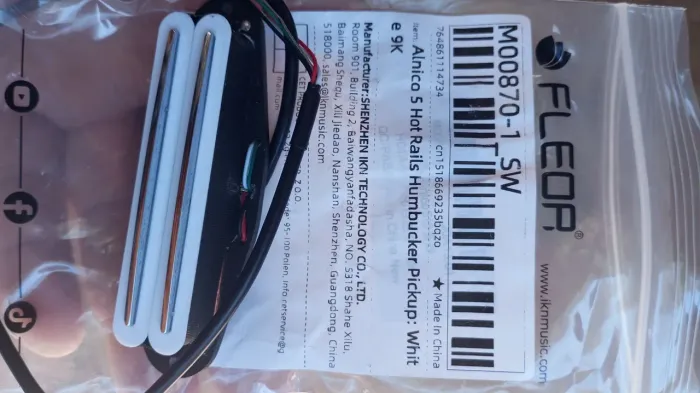 Captador fleor mini-humbucker zerado