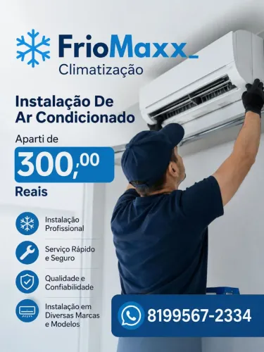 Instalação de ar condicionado Aparti de 300,00 Reais