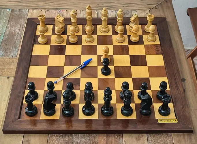 Jogo de Xadrez Completo (Tabuleiro e Peças) Botticelli