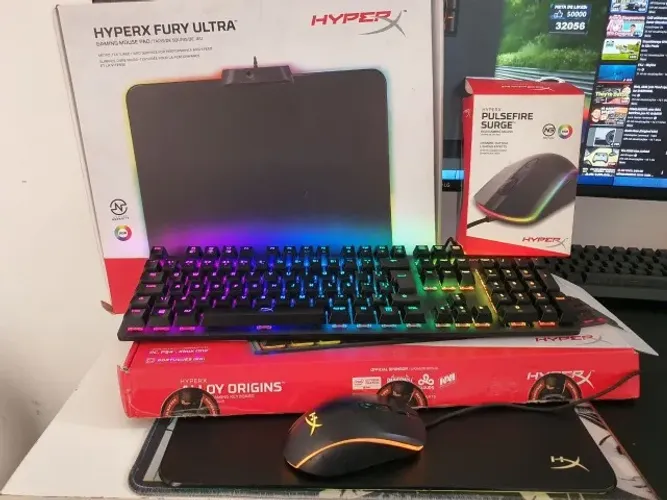 kit HyperX teclado mouse e mousepad