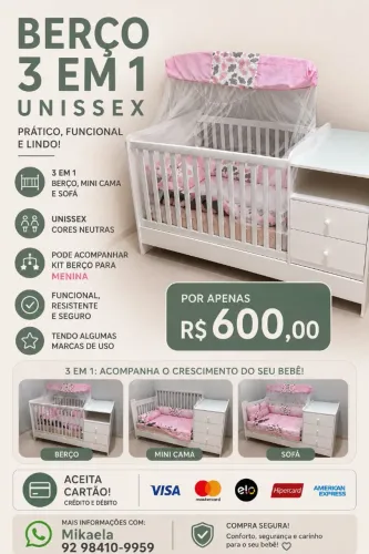 Berço 3 em 1