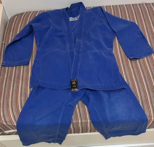 Kimono Infantil Azul Tamanho M1 Usado - Jiu-Jitsu / Judô
