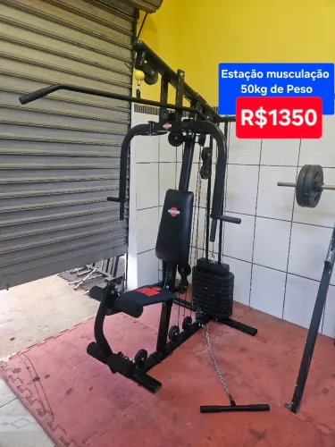 Estação musculação parcelo cartão