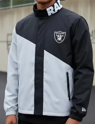 Jaqueta Corta Vento New Era Original Nfl Raiders - Tamanho P