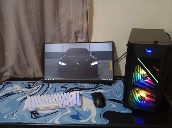 PC Gamer Completo com Monitor 100Hz + i7 3770 + RX 550 + Teclado Mecânico e Mouse Gamer
