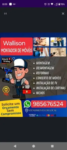 Montador de móveis Disponível