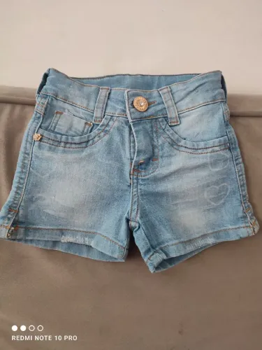 Short infantil jeans claro