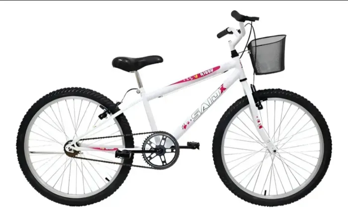 Bicicleta Urbana Infantil Said-X Kitty Aro 24 Freio V-brakes Branca