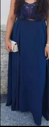 Vestido azul de festa