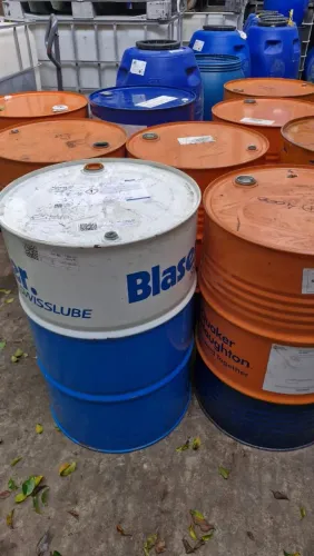 Tambor latão barril de ferro 200 litros usados tampa fixa 