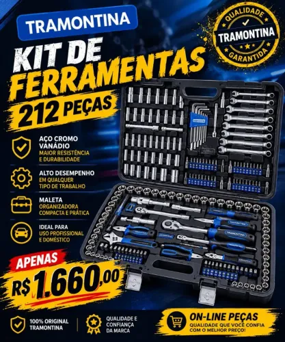 Kit ferramentas Tramontina top