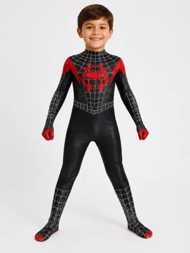 Fantasia do homem aranha menino