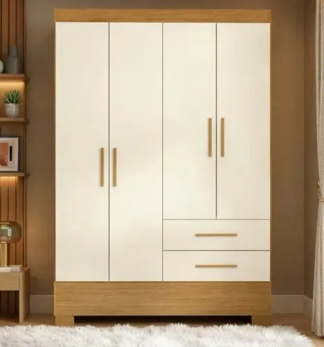 Guarda roupa poliman com 4 portas batentes 