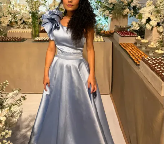 Vestido festa azul serenity