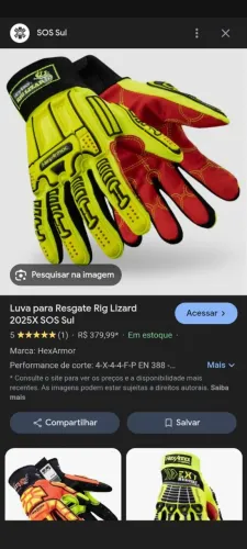 Luva de Bombeiro - HAxArmor - Oportunidade!! R$379 por R$169