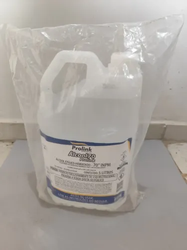 Álcool Etílico 70% Prolink 5 Litros - Uso Institucional - Lacrado