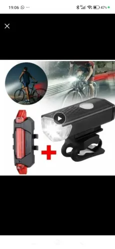 Luzes de segurança para bicicletas - Dianteira e Traseira - Recarregáveis via USB