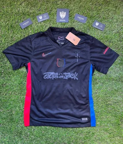 Barcelona II 25/26 - Edição Especial X Travis Scott (Cactus Jack) - Nike - Torcedor -Preta