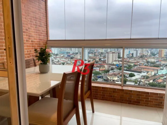 Apartamento com 1 dormitório para alugar, 49 m² por R$ 4.000,00/mês - Macuco - Santos/SP