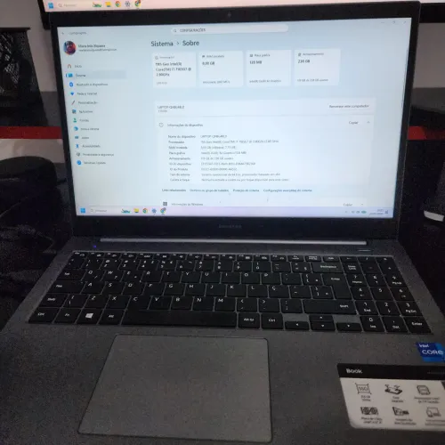 Notebook Samsung Book i7 11ª Ger. / 8GB RAM / SSD 256GB