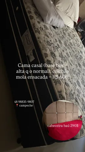 Cama box casal completa mola ensacada