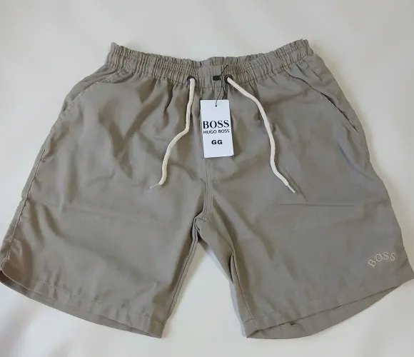 Bermuda Short De Linho Mauricinho Hugo Boss Premium-bege/cáqui 