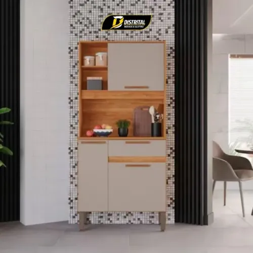 Armário de Cozinha com 3 Portas e 1 Gaveta Lia Promoção