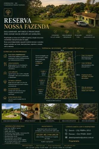 Reserva Nossa Fazenda , 21.000 m2, Condomínio Fechado mais cobiçado da RMBH