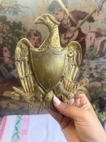 Aplique de parede águia em bronze 