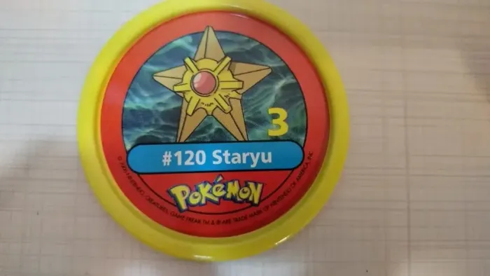 Tazos Estrela Pokémon Pokemetal #120 Staryu