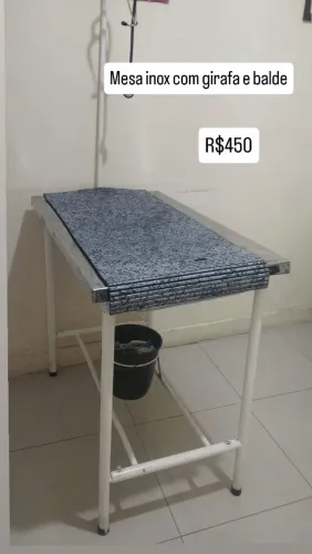 Mesa inox consultório veterinário