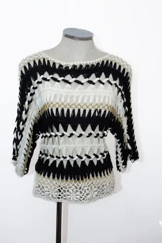 Blusa em crochê de grampo