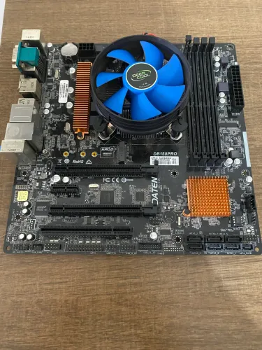 Placa mãe + processador + cooler