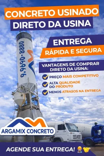 CONCRETO USINADO DIRETO DA USINA - QUALIDADE E PREÇO ACESSÍVEL