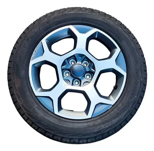 Roda Aro 17 C/pneu Jeep Compass Trailhawk 2021/2023 Detalhe Diamantado