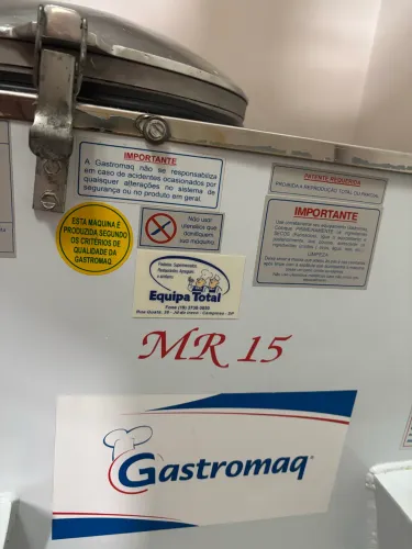 Masseira - Amassadeira Rápida Gastromaq 15 Litros MR15 220V