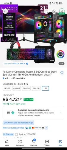Pc gamer razen 5600 GT 
