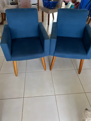 02 Poltronas Decorativas Azul 