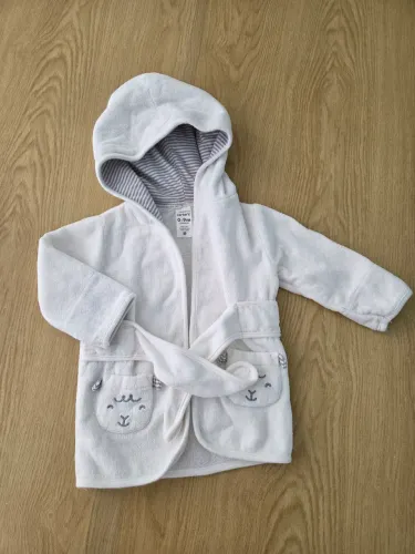 roupão toalha carters branco 0 a 9 meses