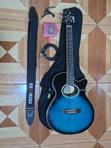 Violão Giannini GF-1D CEQ DBB Eletroacústico + Capa e Acessórios