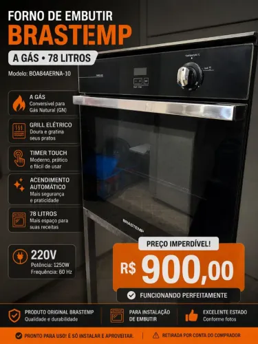 Forno Brastemp 48L - gás