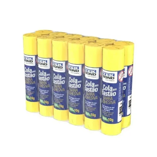 Cola em bastão de 10 gramas cada (pacote c/ 12 unidades) Tek Bond Saint-Gobain