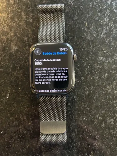 Apple Watch Series 9 GPS + Celular Caixa Aço Grafite 45mm, Pulseira Grafite Milanes