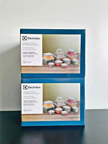 Kit 12 Potes Herméticos de Plástico Electrolux Novos
