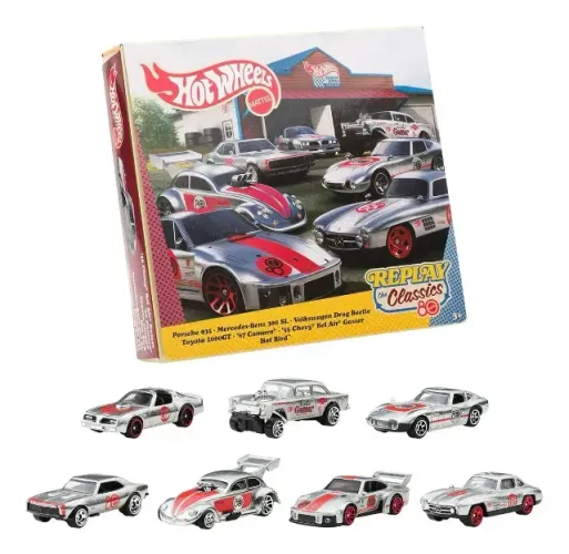 PROMOÇÃO - Hot Wheels Replay The Classics Caixa Com 7 - 1:64 Series 80 Hot Wheels 