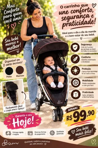 Carrinho de bebê quinny