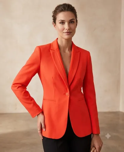 Blazer feminino tam P laranja New Blush