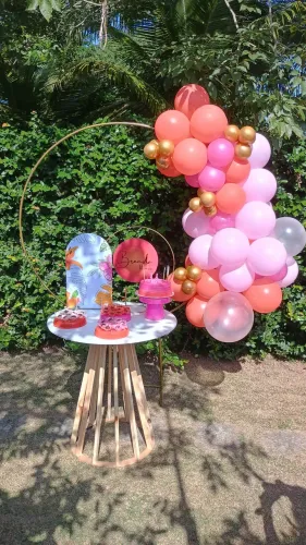 Vendo TODO MATERIAL SEMI-NOVO para decoração de festa pegue e monte - mais de 50 temas 
